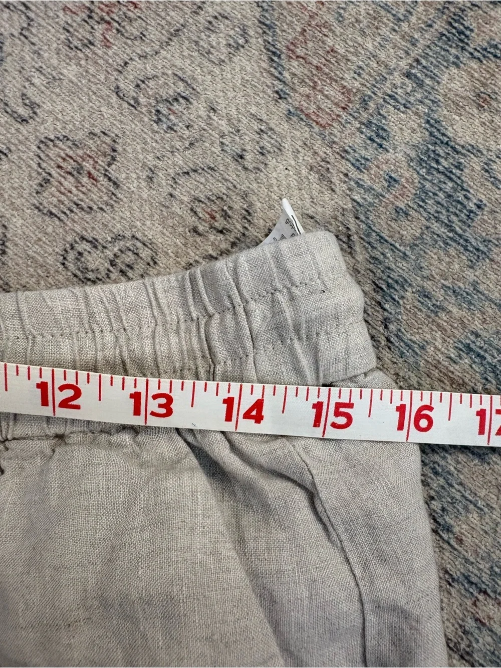 Zara Natural Linen Wide Leg Pants Size Large
